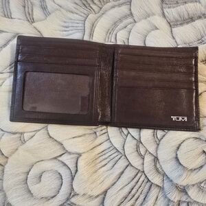 TUMI Dark Brown Leather Card Holder